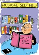 funny medical cartoon 1178 self diagnosis patient research books medical self help disease condition cure